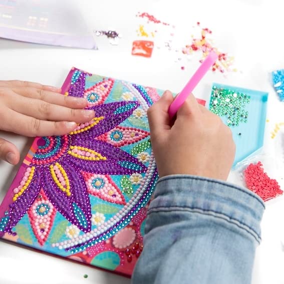 Totum Mandala/Flower Diamond Painting Craft Set Notebook, Colourful, Mittel - Image 3