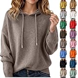 Alpaca Sweaters Women,Cashmere Sweaters Wool Cozy Pullover Womens Cashmere Sweater Soft Lightweight Warm Wool Alpaca Hoodie Fall Winter Knit Outfits Tops,Dark Gray,XXL