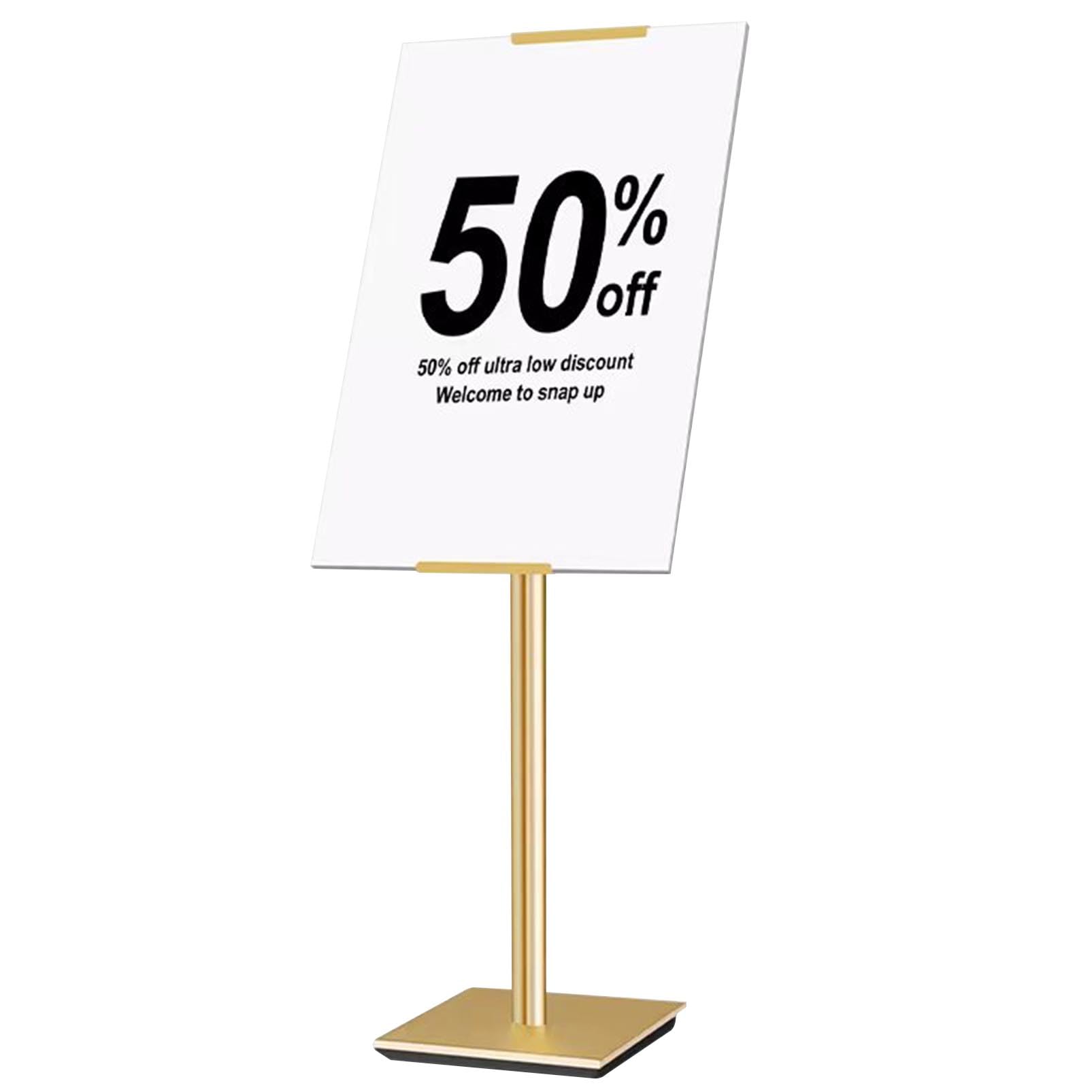 Regulowany wytrzymały stojak na baner podłogowy, uchwyt na znak cokołu do wyświetlaczy reklamowych, idealny na imprezy i firmy, 42 x 59,4 cm