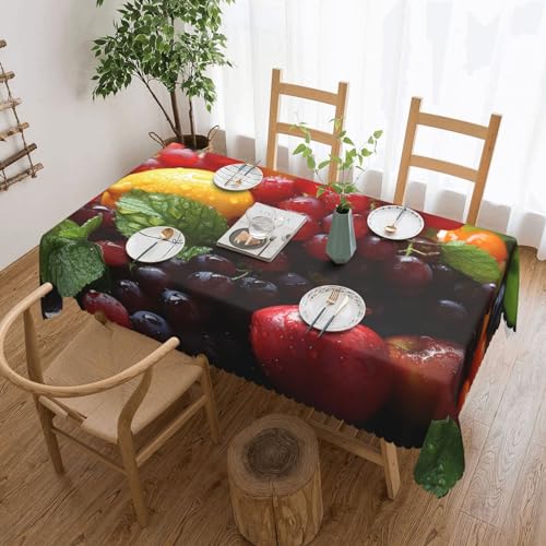 Nappe rectangulaire anti-tache lavable pour protéger la table des repas - 2