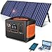 Produktbild 600W-Kraftwerk mit 100-W-Solarpanel,zusammenklappbarer Solarplatine und Energiespeicher-Stromversorgungsgenerator für Wohnmobil-Camping,Outdoor-Abenteuer,Notfall(Power Station& Solar Panel- Orange)