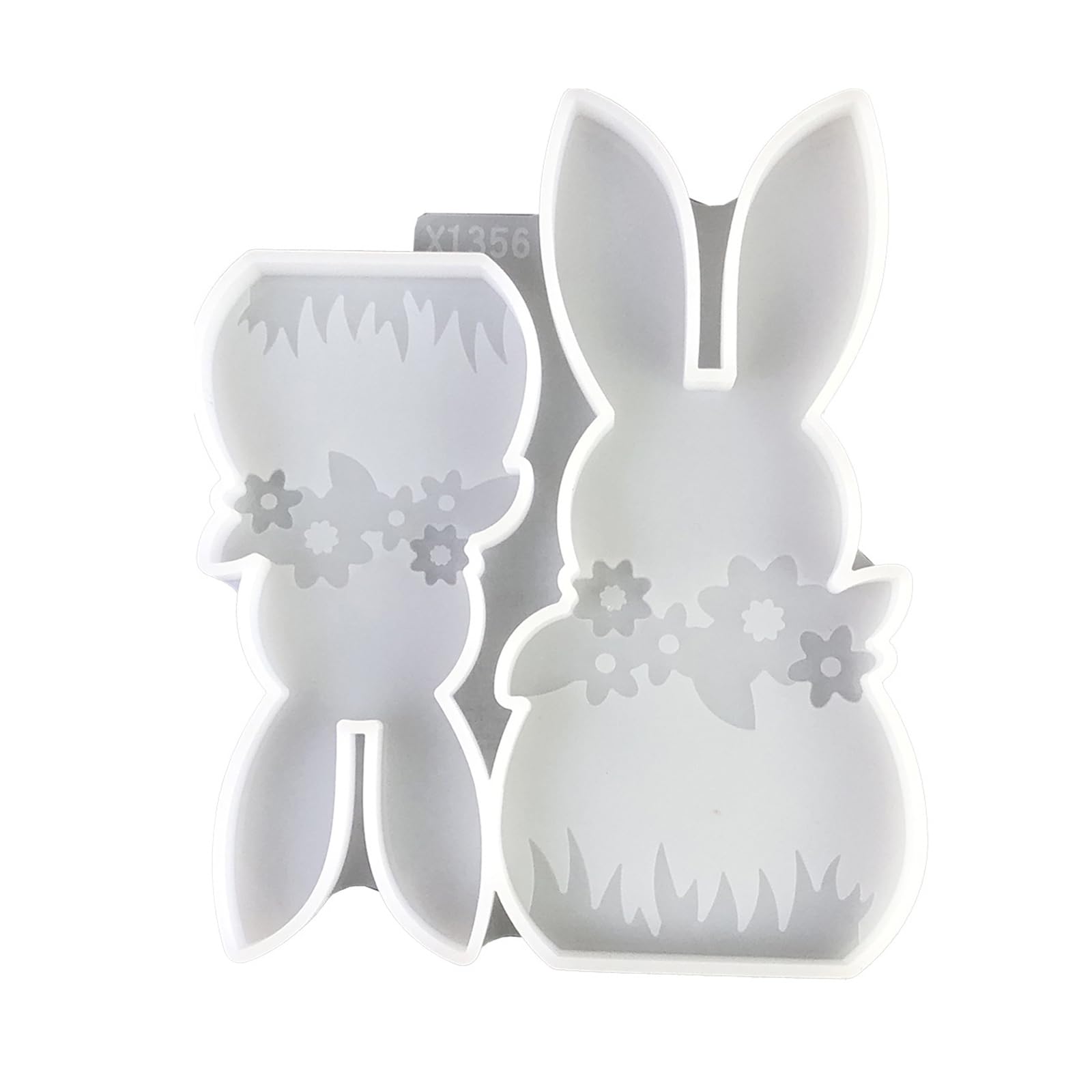 LUCKGONI Easters Rabbits Silicone Candle Mould Flexible Demold Designs Food Grade Materials For Candle Soap Chocolate Crafting