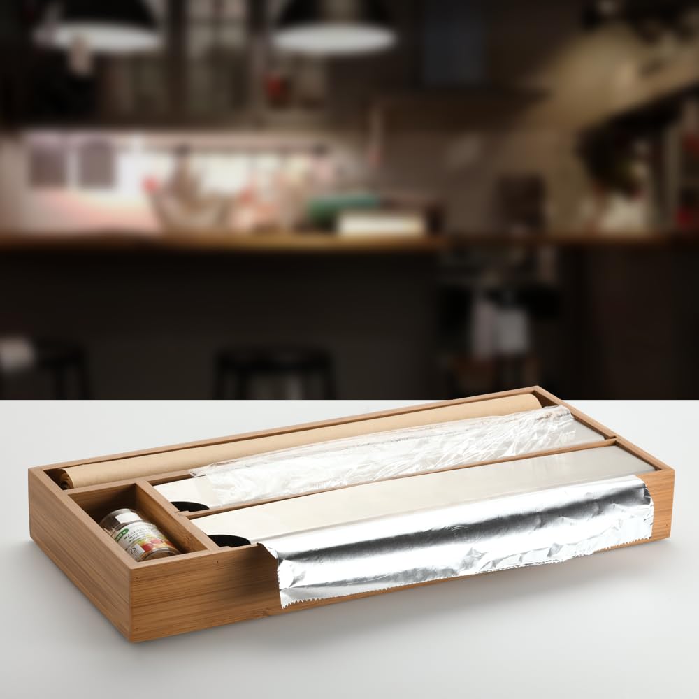 Kesper | Distributeur de Film, Matériel: Bambou, Dimensions: 42 x 19 x 5,4 cm, Couleur: Marron | 59041 13
