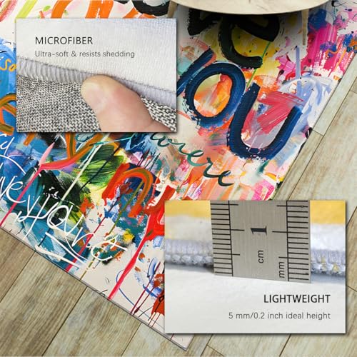 Tapis graffiti lavable 160x230cm pour transformer une chambre d'adolescent