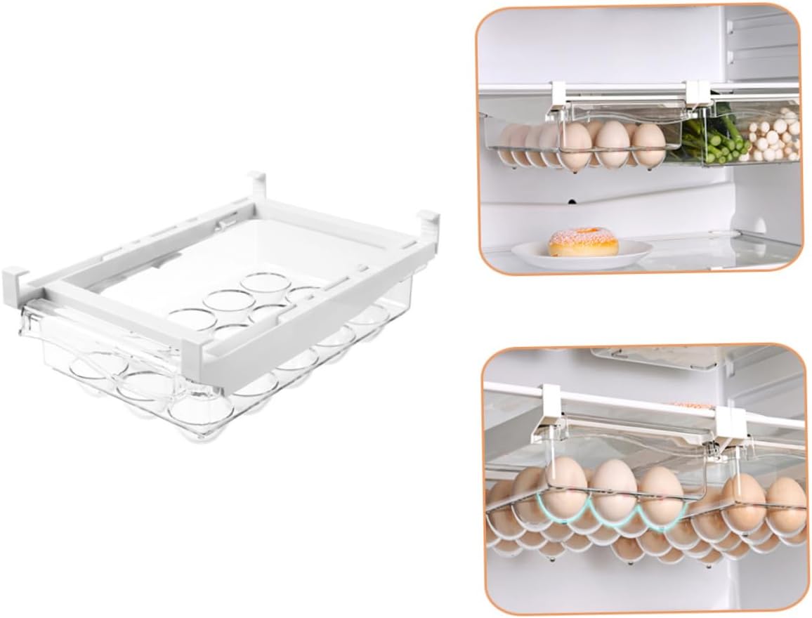 Egg Organizer for Refrigerator Plastic Storage Box Egg Drawer Storage Box