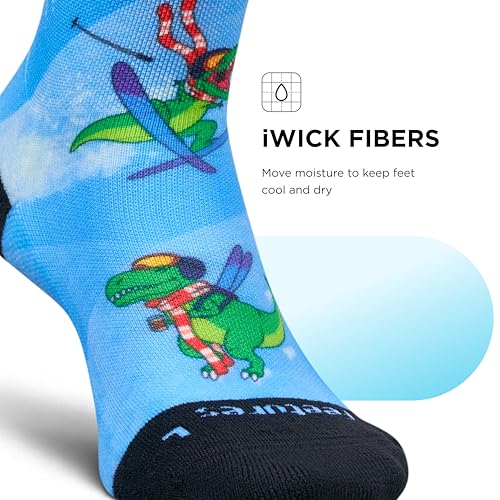 Image of Feetures Elite Light Cushion Mini Crew Sock - Sport Sock with Targeted Compression