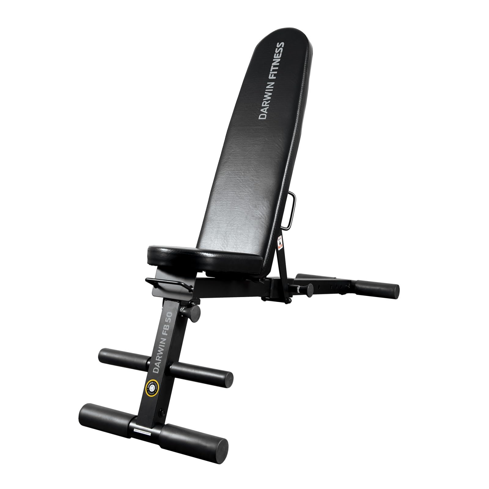 DARWIN FITNESS Hantelbank FB50, 7-Fach verstellbare Rückenlehne | Gewichtsbank, 150 kg Belastbarkeit, 129x43x36 cm