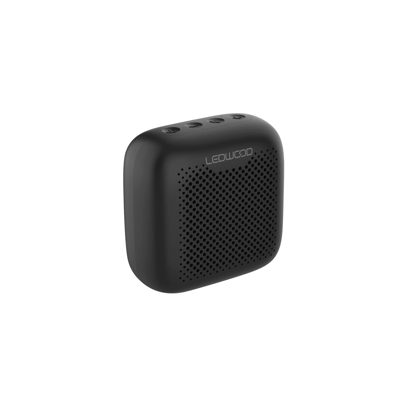 Ledwood ACCESS10 - Enceinte Portable Compact Bluetooth - Haut Parleur TWS sans Fil Puissant Robuste avec Dragonne - Basses Dynamiques - IPX5 - Port USB - Entrée Carte MicroSD (Noir)
