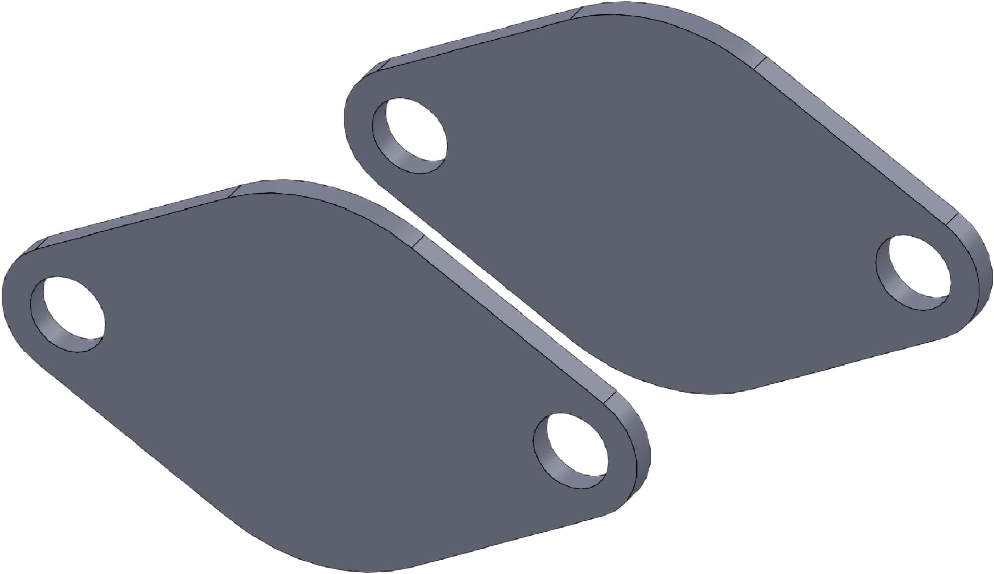 EGR Blanking Plate for VW 1.2, 1.4, 1.9, 2.0 TDI Engines - Fits VW, Audi, Skoda, Seat Diesel Vehicles - 3mm Thick Plated Steel - Perfect for Models Like The Lupo, Polo, Golf, Bora & More (Pair)