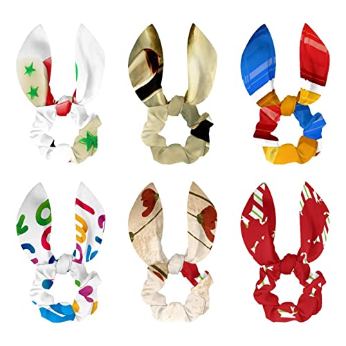 Chouchous en velours rouge oreilles de lapin élastique cheveux femme
