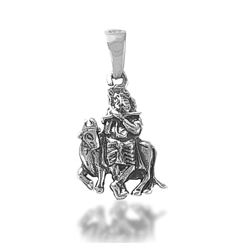 925 Silver Antique Shree Krishna Pendant for Men