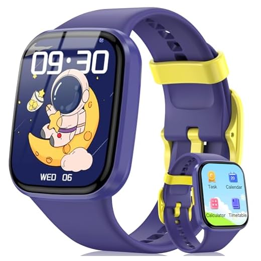 Smart Watch for Kids No APP/Phone Needed, HD Touch Screen Fitness Tracker with Heart Rate, Sleep Monitor, IP68 Waterproof Smartwatches with Pedometer, Alarm Clock, Gifts for Kids Ages 4-12 (Blue)