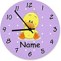 Handgemachte Wanduhr Mit Schnecken-Motiv - Personalisierbare Kinderzimmeruhr