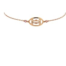Pre-Loved Double C Logo Bracelet 18K Rose Gold with Pink Sapphires, Rose Gold