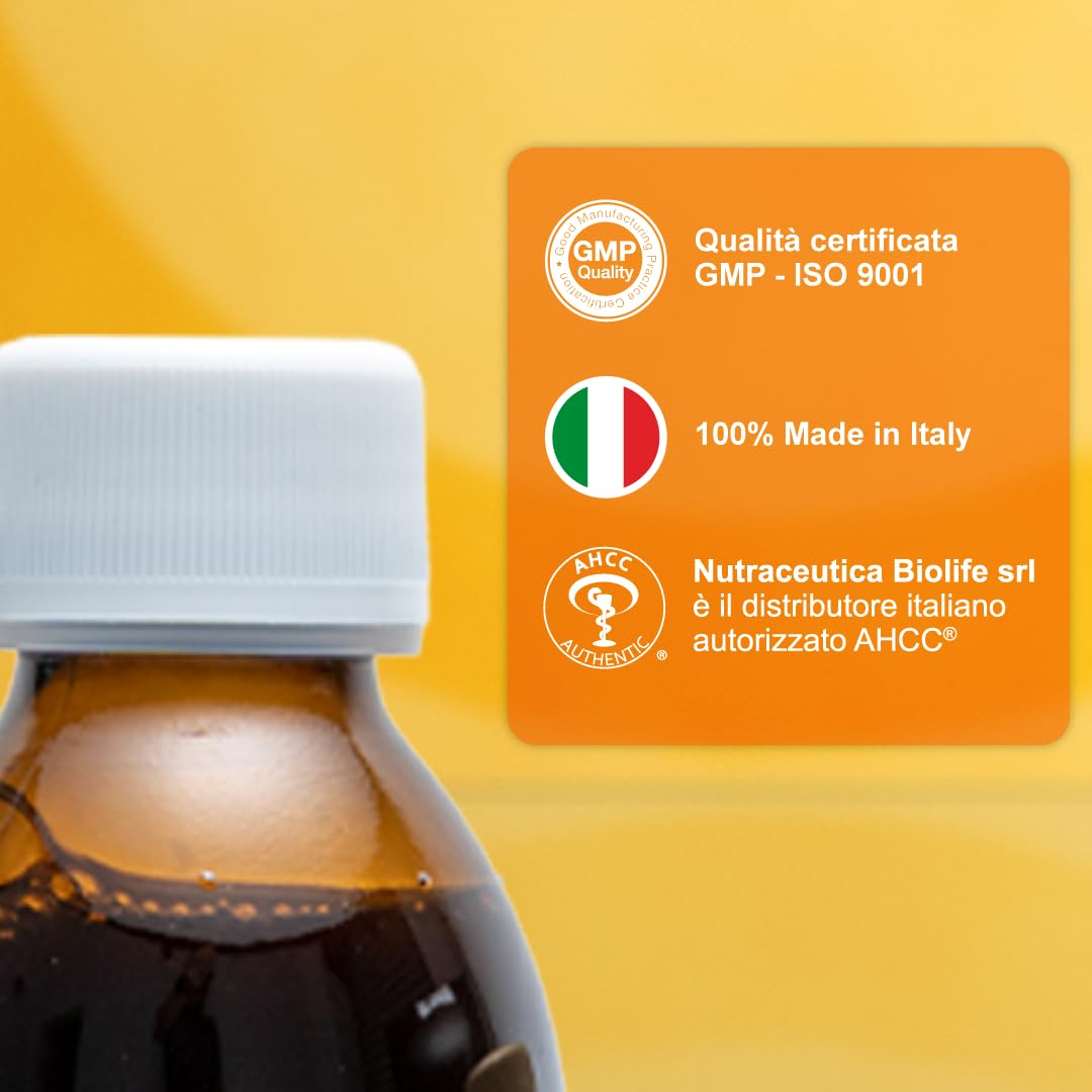 Biolife Nutraceutica Nklife AHCC Integratore difese immunitarie, Integratore per resistenza alle infezioni, Neutralizzazione del Papilloma Virus, Proprietà antiossidanti, Soluzione orale da 150 ml