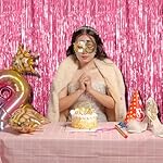 2 Pack Pink Backdrop Party Decorations Tinsel Curtain Party Backdrop Foil Fringe Birthday Decorations Photo Booth Streamer Backdrop Pink Theme Bachelorette Graduation Decor - Image 2