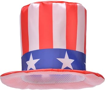 ALVOGIMOR Uncle Sam Patriotic Hat, American Flag Costume Accessories Top Hat, 4th of July Hats for Men Women Party Favor