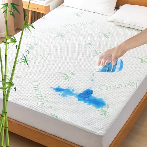 Mattress Protector, Waterproof Mattress Protector Mattress Cover King Size Soft Breathable Noiseless Bed Bug Mattress Cover Deep Pocket For 8'' - 18'' Deep Pocket Machine Washable #TOP7