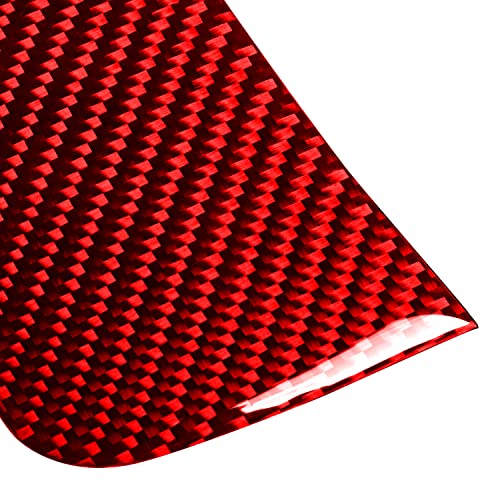 PJFUS Red Soft Carbon Fiber Auto Interior Accessories Car Gear Shift Panel Frame Center Console Trim Decal Decoration Compatible with XE F-PACE X761 2016 2017 2018 by PJFUS - Image 7