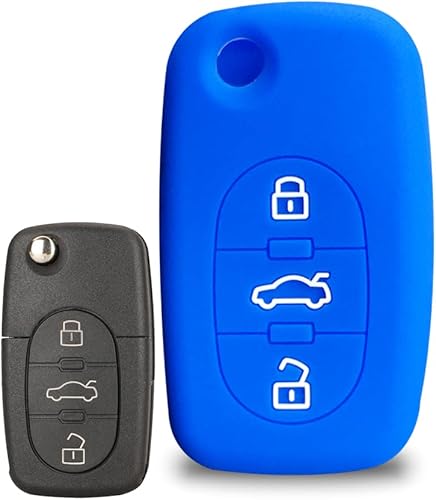 DAY DAY HAPPY Funda de silicona para llave de coche para Audi A4L A6L A7 A8 A1 A3 Q5L Q6 Q7 Q8 Q2L Q3 RS4 RS5 RS6 RS7 R8 GT