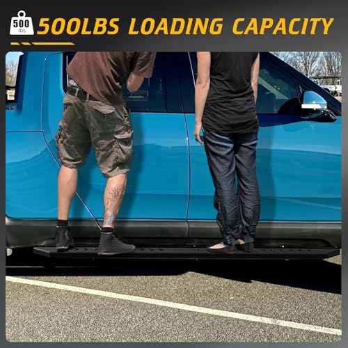 Estribos laterales para Rivian R1T 2022-2024 acero negro miniatura 6