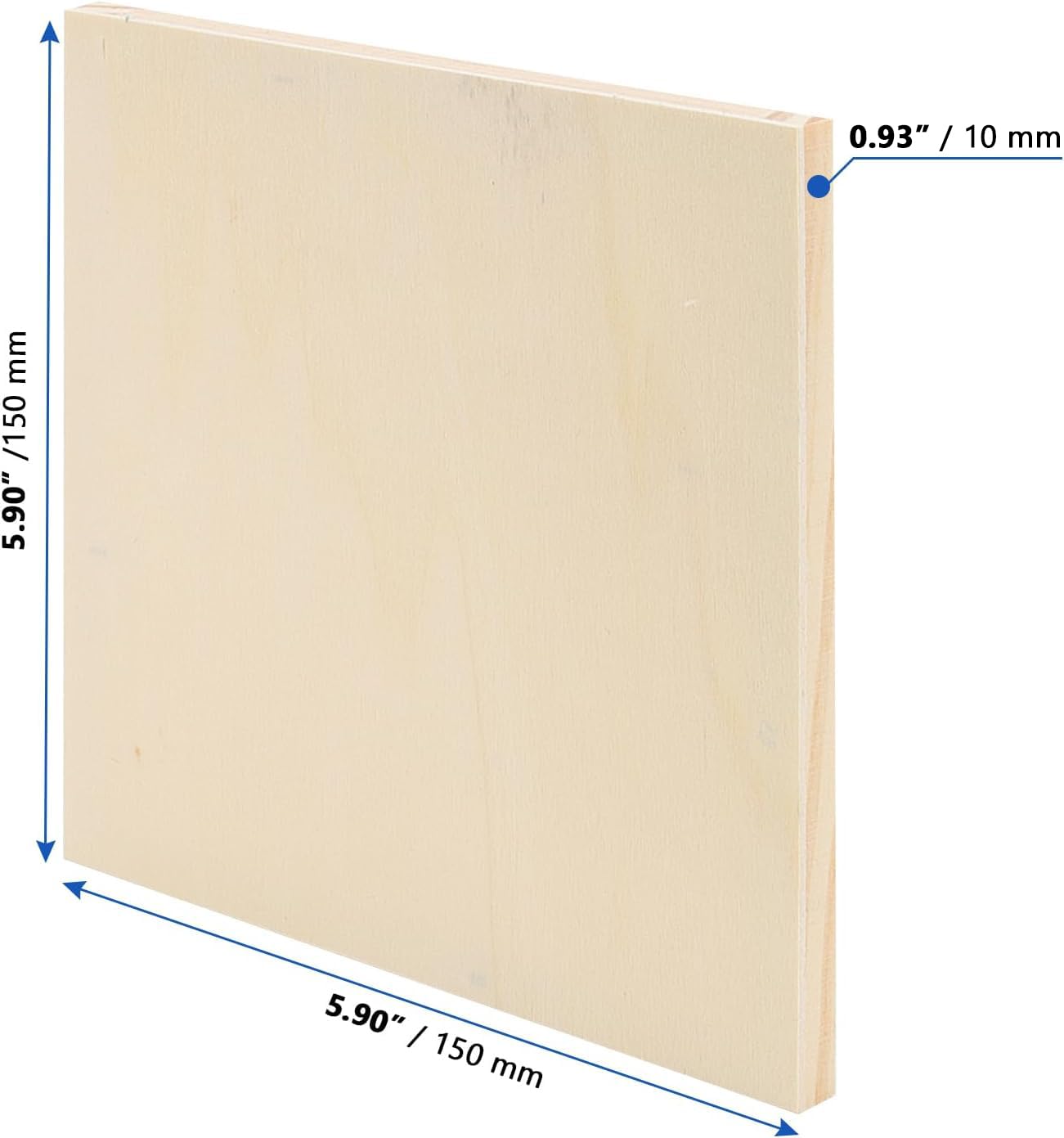 MANCHAP Pannelli in tela di legno 15x15x1 cm Quadrati da 15 cm per Pittura Disegno Artistico