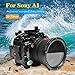 Seafrogs Underwater Housing for Sony A1 40M/130FT Waterproof Case with Standard Port for Sony 28-70mm F3.5-5.6, 16-35mm F/4, 24-70mm F/4 Lens