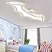 Wlnnes 34W moderne dimmable plafond luminaire dessin animé mode bâtiment Batman 95cm LED plafonnier lampe pour garçons chambre à coucher, chambre pour enfants, chambre à coucher pour enfants