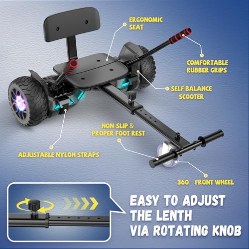 Image of SISIGAD Scooters for Kids Ages 7-12, with Built-in Bluetooth Speaker and 6.5 inch Colorful Lights Wheels, Safety Certified Self Balancing Scooter