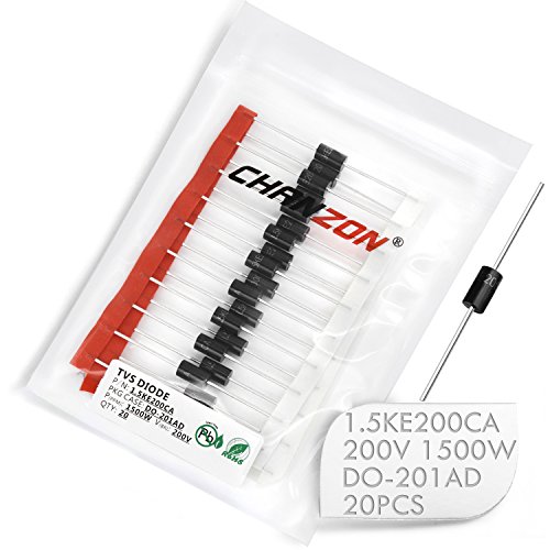 (Pack Of 20 Pieces) Chanzon Tvs Diodes 1.5Ke200Ca 1500W 200V Do-201Ad (Do-27) Bidirectional Channel 1500 Watt 200 Volt #TOP11