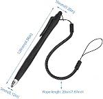 2 Stylo tactile résistif de Pcs, Stylus stylo avec corde de ressort, Stys anti-rayure avec pointe de stylus, stylos tactiles pour écrans tactiles, dessin, croquis et prise de notes (Taille:3mm)