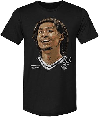 500 LEVEL Dylan Harper San Antonio Spurs Portrait Mens Premium T-Shirt