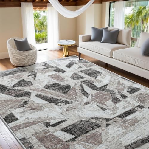 6X9 Area Rugs for Living Room Bedroom,Modern Abstract Large Carpet