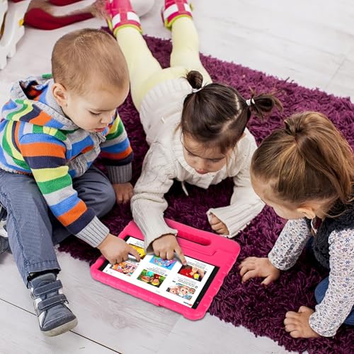 Image of Lastest Tablet Android Tablet 8 Inch with 7GB RAM + 64GB ROM + 2TB Expand, 5GWiFi, Game Guide, Bluetooth 5.0, 2MP + 5 MP Dual Camera, Long Life Battery 1280 * 800 Pixels, Tablet Protect EVA Case, Red