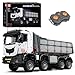 Produktbild Mould King 19013 Technik Dump Truck, 5768 Teile APP Fernbedienung elektrisch Technologie Kipper Projekt Wagen 8x8 Modell, Ferngesteuert Klemmbausteine Bausatz Pneumatisches Gerät
