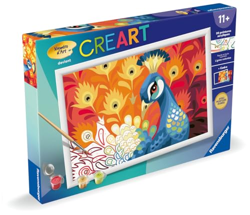 Peinture Par Numéros Ravensburger 25907 – Kit Créatif Paon - vue 3