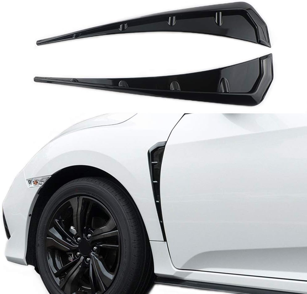 Car Fender Side Vents ABS Compatible Fender Stickers Decorative Air Flow Intake Hole Grille Spoiler Auto Exterior Accessories