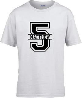 5th Birthday Personalised Unisex Kids Tshirt Birthday Age Gift Five Year Old 5 Year Old Boy Girl Party Unisex