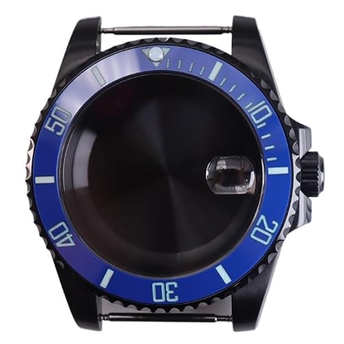 1�� 40mm �u���b�N �E�H�b�`�P�[�X C3 �����x�[�� SUB NH35 NH36 4R36 8215 2824 ���[�u�����g 28.5mm �_�C���� �N���X�^�� 10ATM(Black,NH34 35 36 38)