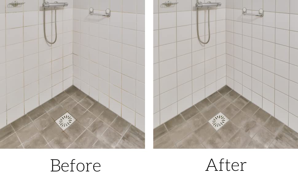 Kit - The Professional's Choice - Color and Seal Grout - Prevents Stains and Creates Easy to Clean Grout - 8oz Bottle, Wheel applicator, Brush applicator, and Scrub pad (Dark Grey) - Image 6