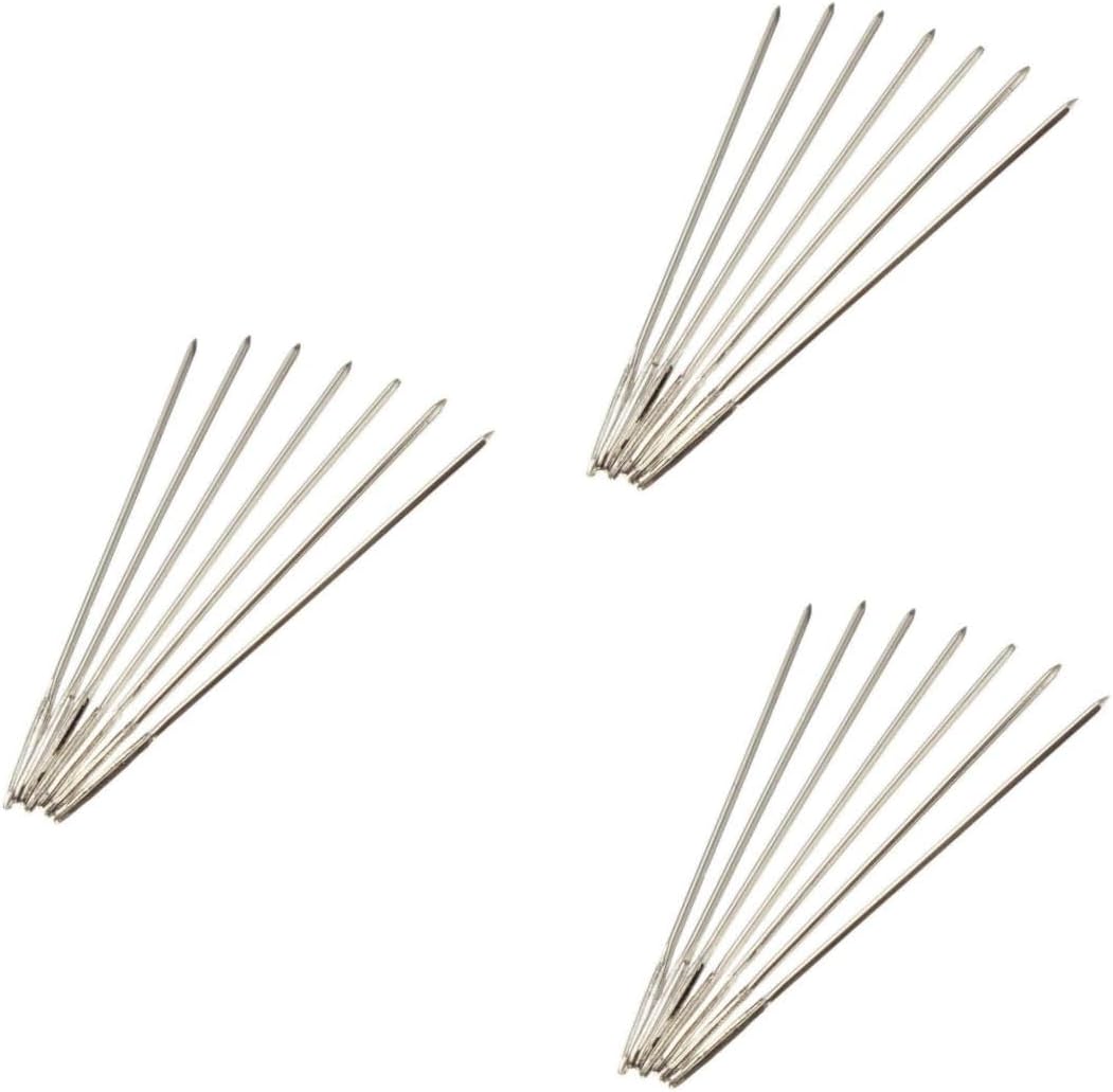 TEHAUX 3sets 11ct Cross Stitch Embroidery Needle Set Tail Needles Precision Machined Tips 3.6cm Stainless Steel for Embroidery 100pcs*3