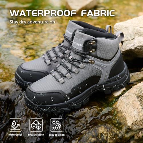 Image of Waterproof Hiking Boots for Men Non-Slip Lightweight