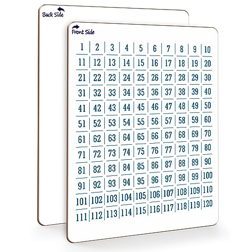 SCRIBBLEDO Dry Erase Number Chart 9 x12 White Board Teacher Student 100 Chart for First Grade Classroom Kid Small Math Practice Whiteboard Kindergarten 1st Grade School Supplies