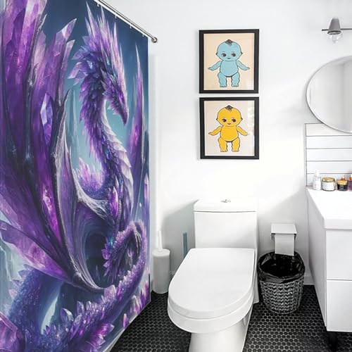 Rideau de douche tissu polyester lavable et imperméable 183x183cm - 3