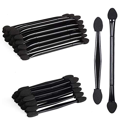 50 Packs Double Head Eyeshadow Brushes Double-End Eyeshadow Brushes Dual Sides Eyeshadow Sponge Makeup Applicators