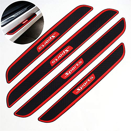 TIDO 4pcs Car Door Sill Scuff Guard, Welcome Pedal Protect, Anti-Kick Scratch