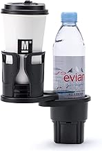 Car Cup Holder Expander Adapter with Adjustable Base, 2-in-1 Universal Multi-Functional Insert Car Drink Cup Holder Organizer