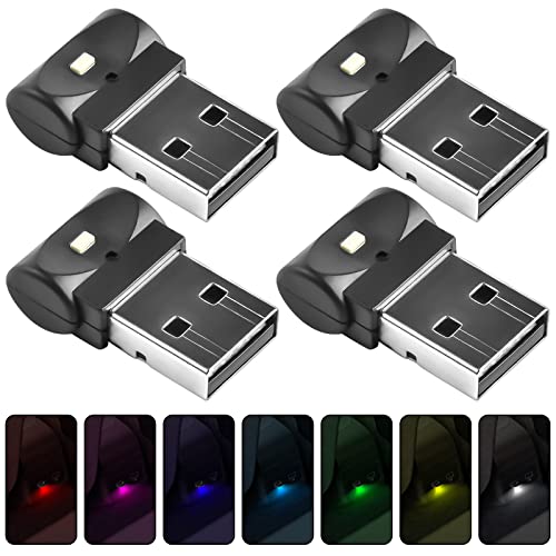 Aicharynic USB Auto LED Innenbeleuchtung - 4 Stück Mini Licht, 6...