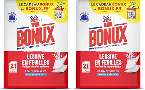 Bonux Lessive en Feuilles 21 lavages