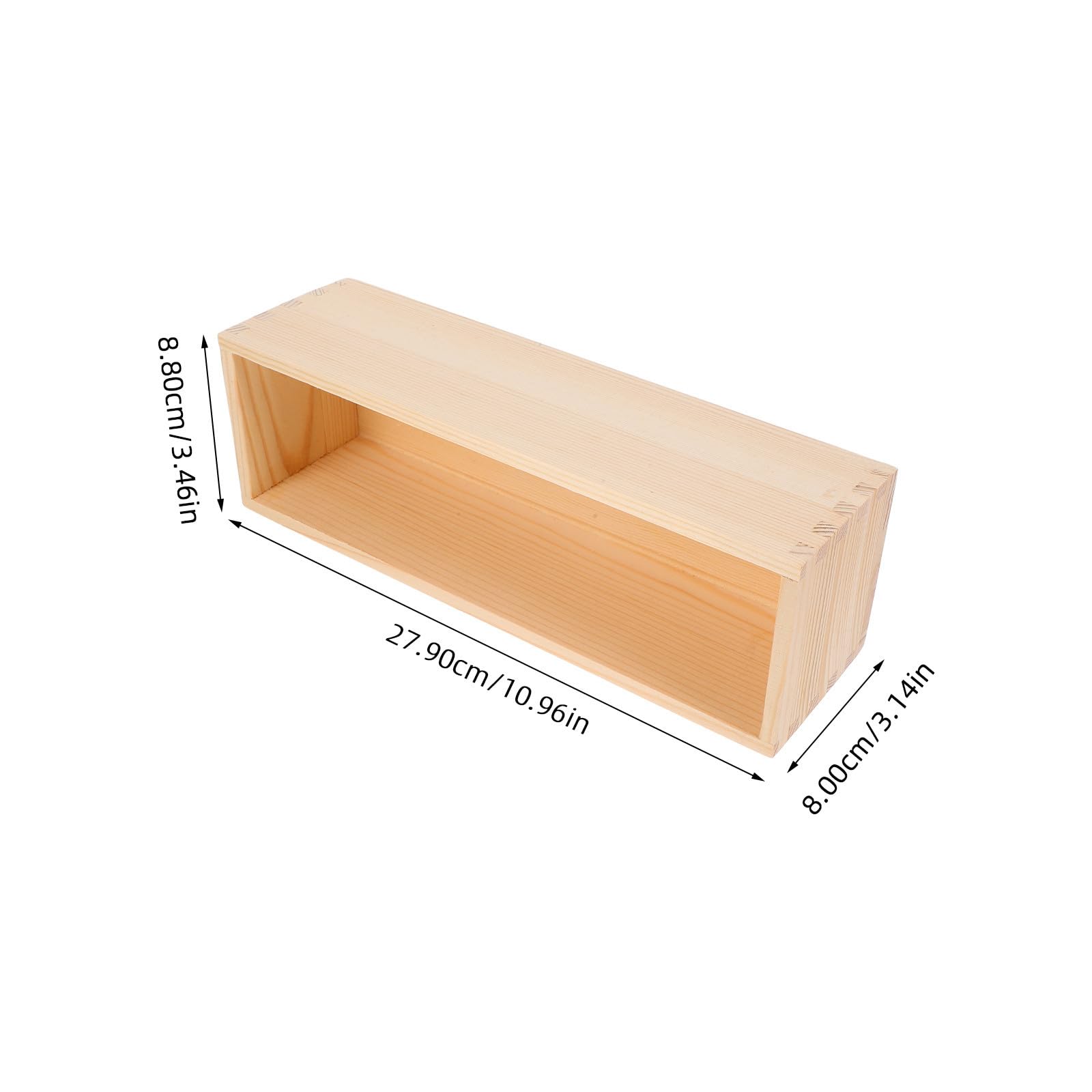 HEMOTON Kit de Moldes Rectangulares para Jabón Hechos a Mano Caja de Madera y Cortador de Acero Inoxidable para Manualidades DIY y Horneado Creativo